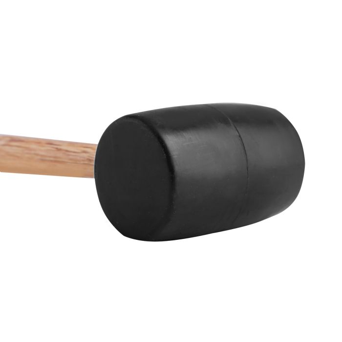 Geepas Rubber Mallet with Wooden Handle 24Oz - Hardwood Shaft Rubber Mallet Double-Face Hammer with Soft/Hard Tips | Ideal for woodworking, cabinet and furniture making, auto body and metal fabrication