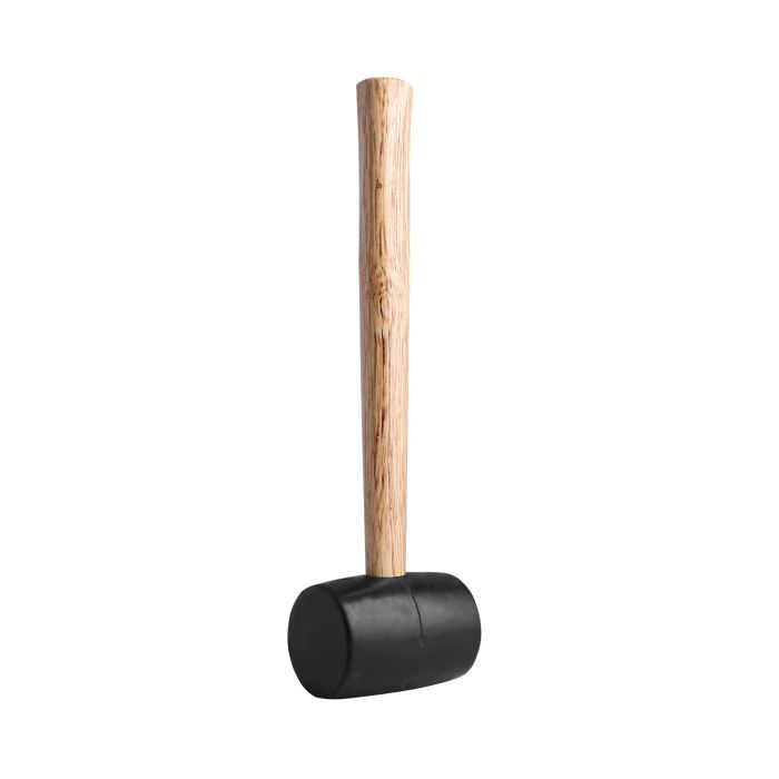 Geepas Rubber Mallet with Wooden Handle 24Oz - Hardwood Shaft Rubber Mallet Double-Face Hammer with Soft/Hard Tips | Ideal for woodworking, cabinet and furniture making, auto body and metal fabrication