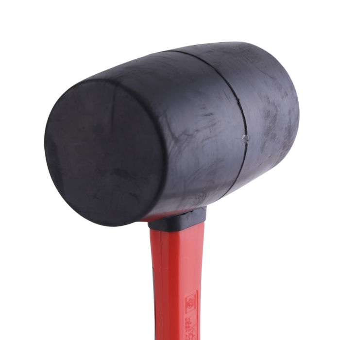 Geepas Rubber Mallet with Fiber Handle 24Oz - Hardwood Shaft Rubber Mallet Double-Face Hammer with Soft/Hard Tips | Ideal for woodworking, cabinet and furniture making, auto body and metal fabrication