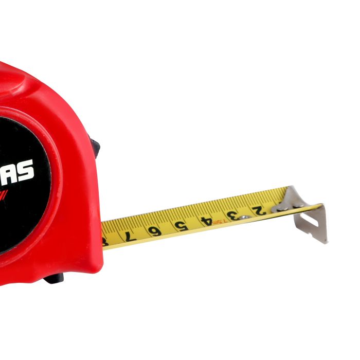 Geepas GT59130 5M, 19mm Measuring Tape - Pocket Tape with ABS Construction Plastic Shell | Rubber Coating makes it Resistant to Abrasion | +0.2mm Accuracy