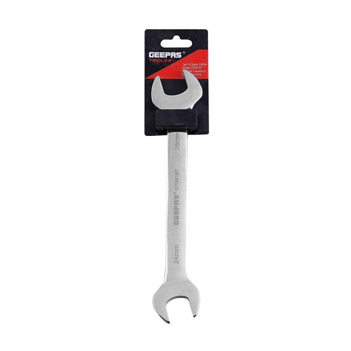 Geepas Open End Spanner 24*26mm - 1PCS Double End Open End Spanner Brake Pipe Spanner Metric for Home and Auto Repairing | Ideal for Mechanic, Plumbers, Carpenter, DIYers and More