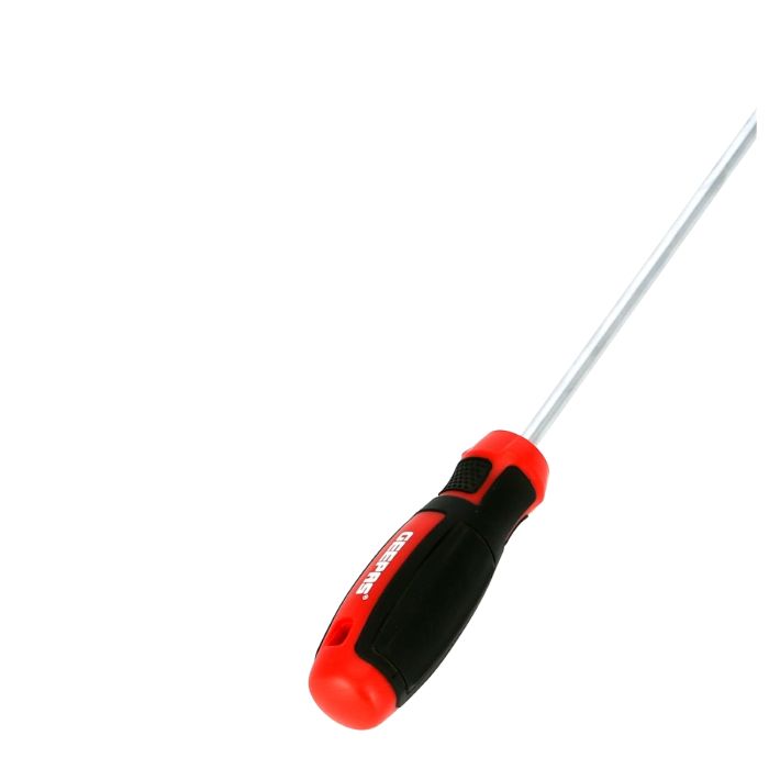 Geepas Precision Screwdriver - Phillips Screwdriver with Soft Grip Rubber Insulated Ergonomic Handle - CR-V Build, Magnetic Tip and Hanging Hole for Easy Carry - Bicolored Red/Black - (PH2x325mm)