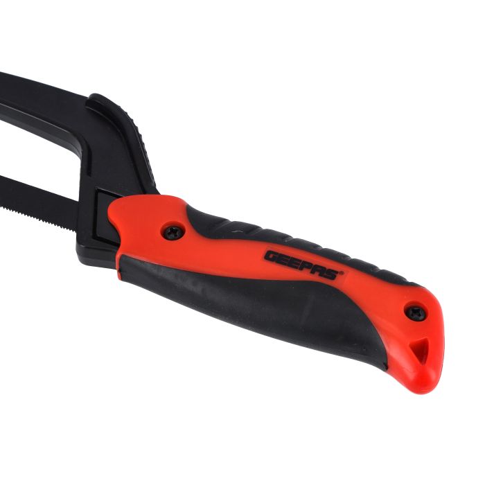 Geepas AL Handle Hacksaw Saw 250mm - Portable Multi-Purpose DIY Saw Hacksaw Universal Saw Woodworking Tool | Comfortable Handle | Ideal for Cutting Wood, Plastic, Rope, Bamboo, Soft Rubber