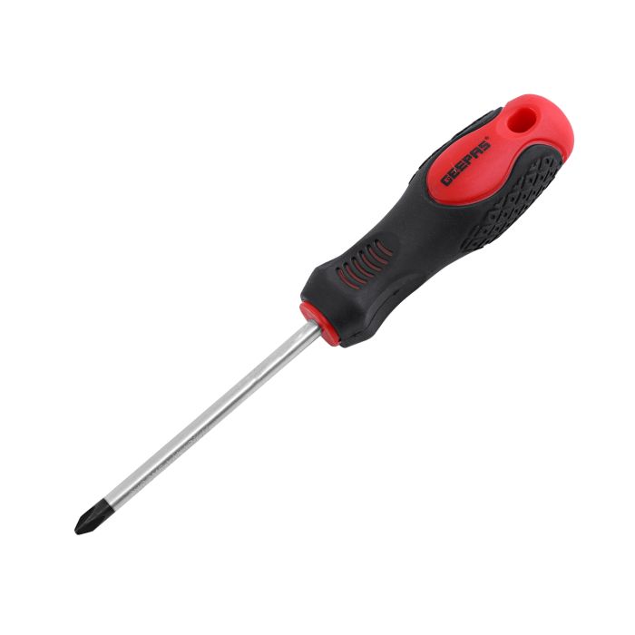 Geepas Precision Screwdriver - Containing One Phillips Screwdriver, Soft Grip Rubber Insulated Handle, Bicolored Red/Black