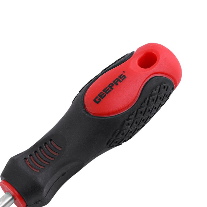 Geepas Precision Screwdriver - Containing One Phillips Screwdriver, Soft Grip Rubber Insulated Handle, Bicolored Red/Black