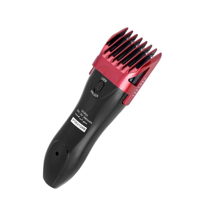 Rechargeable Beard Trimmer 3W - Comfortable Grip, Stainless Steel Precision Cutting Blade, Cordless Operation, LED Charge Indication | 2 Speed Cordless Rechargeable Trimmer with Comb/Clipper Option