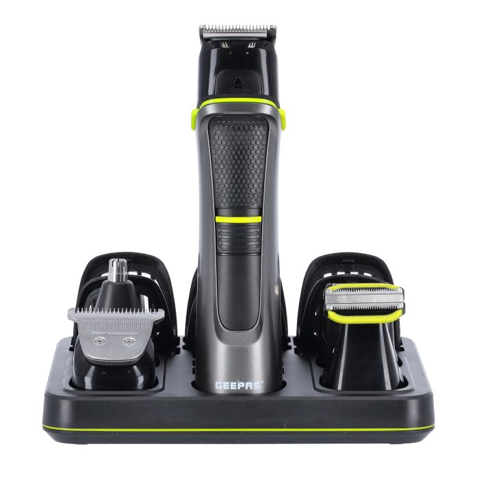 Geepas GTR56026 14 in1 Grooming Kit - Magnetic Suction Charging Mode| 60 Minutes Working | Lithium Battery| Charging Indicator Life| Ideal for Short & Long Hair