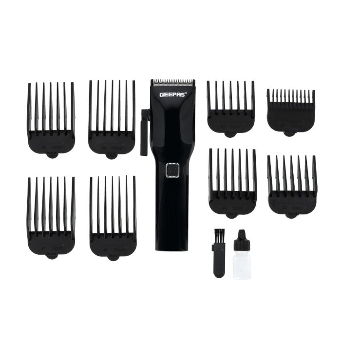 Digital Professional Hair Clipper, Trimmer for Men, GTR56046 | 8 Combs Men Beard Mustache Edger with LED Display | Rechargeable Haircut Kit with Steel Blade