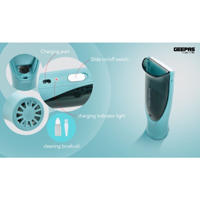 Rechargeable Vacuum Baby Trimmer, 2 Guide Combs, GTR56049 | Electric Hair Clippers for Kids | Ceramic Hair Trimmer for Infants & Toddler | Waterproof Cordless Haircut Kit