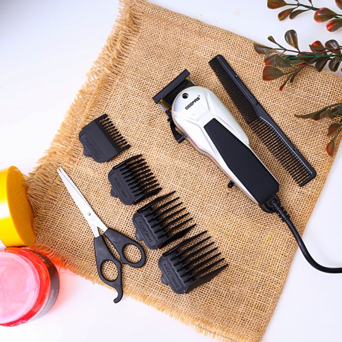 Geepas GTR8658 Ac Hair Clipper - Hair Clipper, Home Clipper with Copper Motor Coil, Durable, Steel Blades & Adjustable Lever | Ideal for Long & Short hairs | 2 Years Warranty