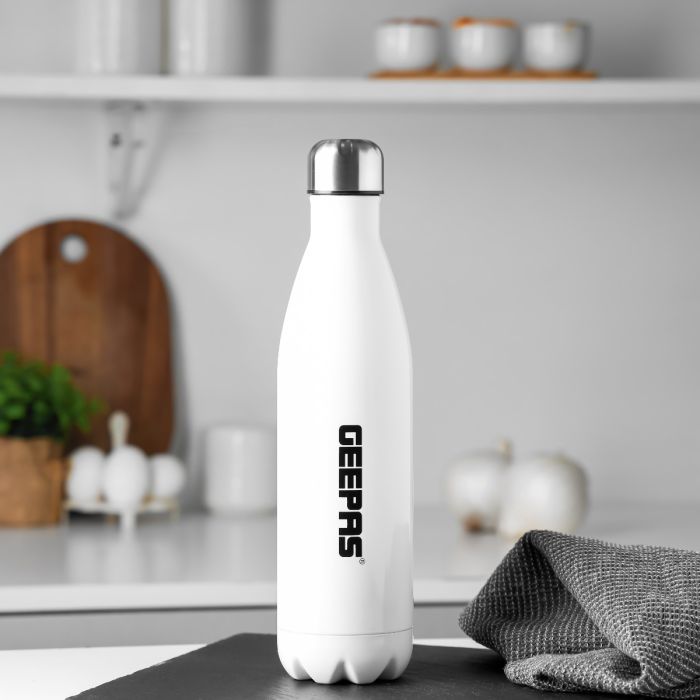 Geepas GVF27020 Stainless Steel Vacuum Flask| 750ml| Double Wall Insulation Keeps Beverages Hot & Cold up to 24 Hours |Leak Proof Design | Stylish Look | 2 Years Warranty