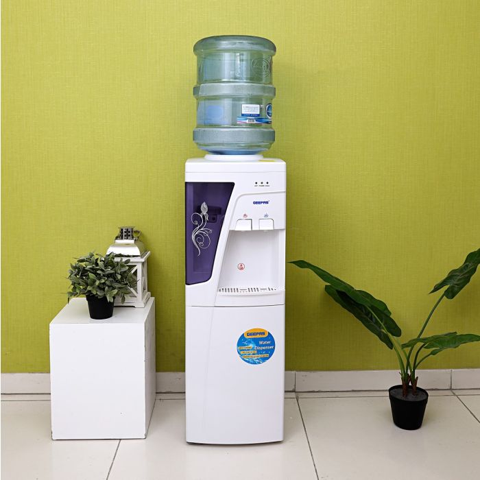 Water Dispenser - Hot & Cold Water Dispenser - Stainless Steel Tank, Compressor Cooling System, Child Lock - 2 Tap - 2 In 1 Water Dispenser - 1L Hot and 2.8L Cold Water Capacity