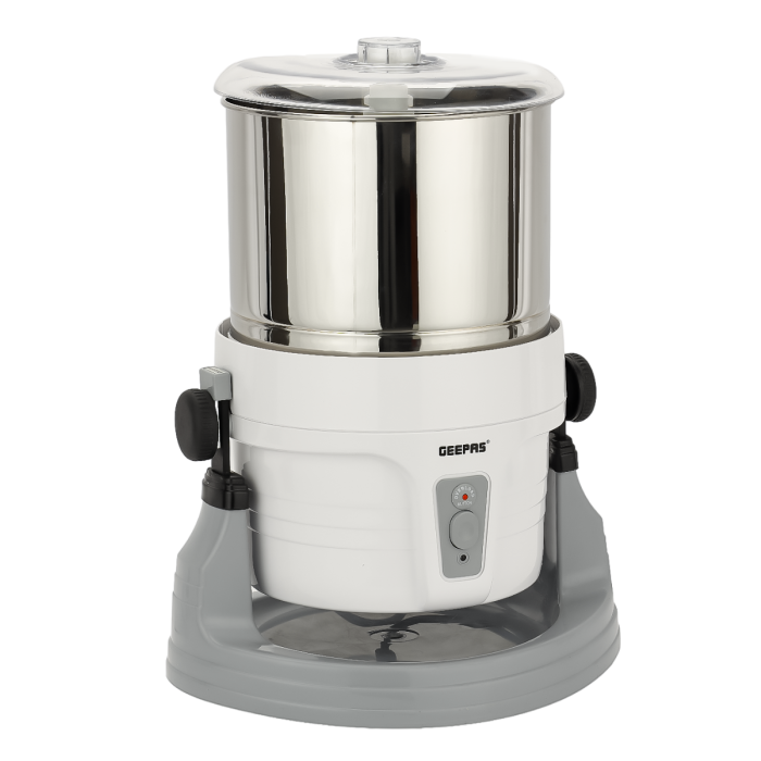 Geepas Wet Grinder GWG44063 | 2L Stainless Steel Drum | 200W | High Quality Grinding Stones | Interlocking Safety | Atta Kneader & Coconut Scraper | 2 Years Warranty