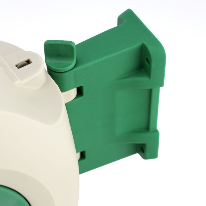 Geepas 10 M Auto Hose Reel- GWH59267| Stop Anywhere Lock Mechanism and Auto Retract Hose Reel| 180-Degrees Swivel Mount Bracket with Full Set Hand Spray and Hose Settings for Gardening| " Hose Diameter| 2 Years Warranty| White and Green