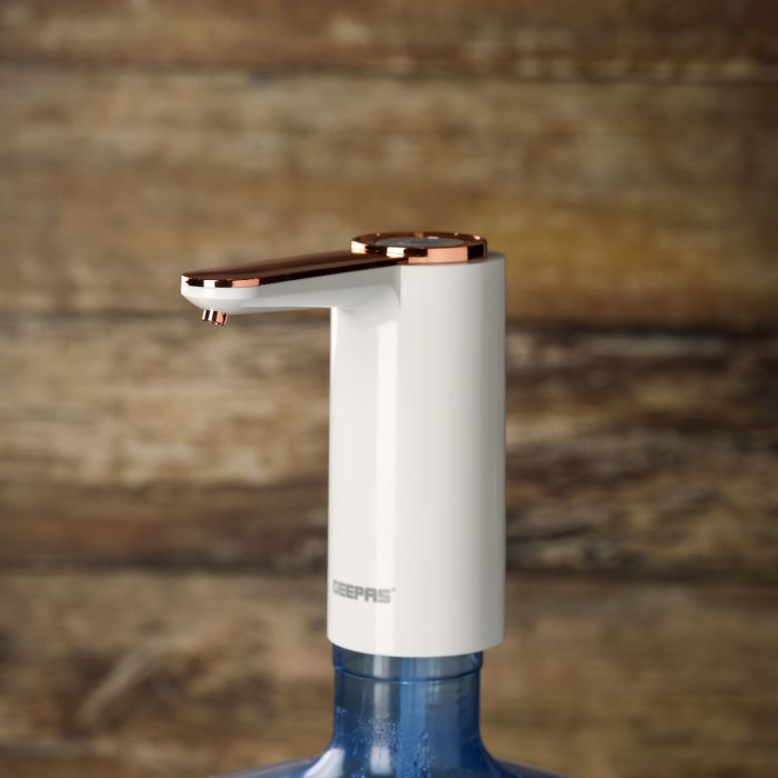 Geepas Rechargeable Water Pump- GWP17040/ Simple Installation, for Water Gallon, Multiple Applications/ Can be Used at Home and Office/ Portable and Light-Weight