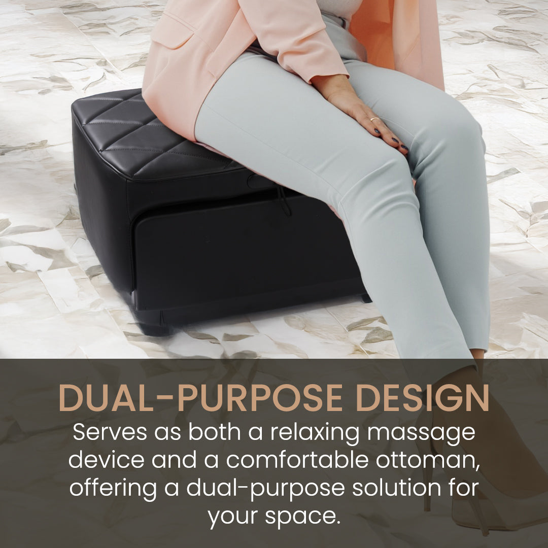 Geepas Multifunctional Foot & Leg Massager GM86105 | 3 Intensity Levels, 3 Massage Modes| Calf Vibration| Instep Air Pressure Kneading| 15-Min Timer| Dual-Purpose Design