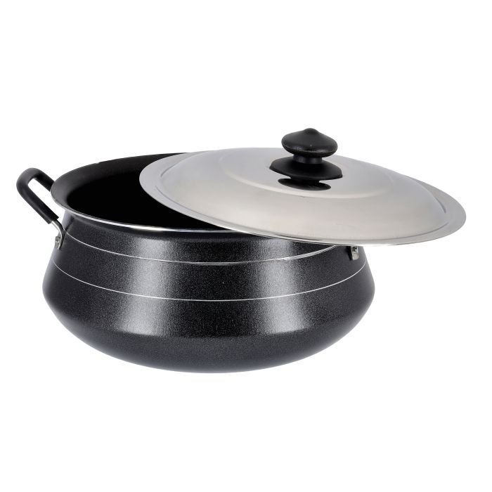 26cm Non-stick Handi Casserole, Stainless Steel Lid, RF10006 | Premium Quality Aluminium| Cool Touch Handles & Knob| Ideal for Veggies, Curry, Sweet, Meat, Seafood