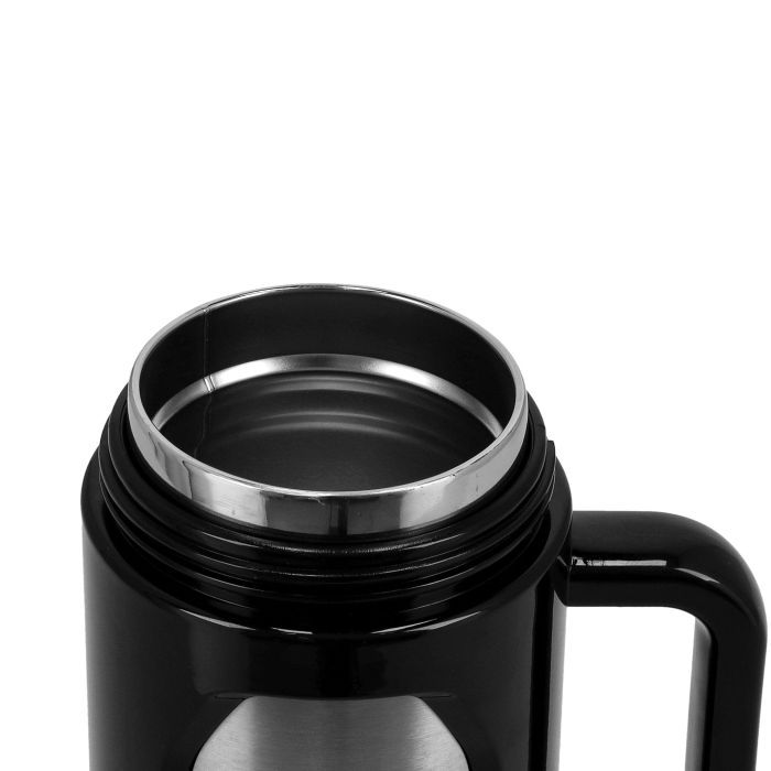 Travel Mug with Strainer, ABS Outer & SS Inner, RF10085 | 400ml Mug with Handle | Preserve Flavour & Freshness | Hot/ Cold for Hours | Portable and Leak Resistant