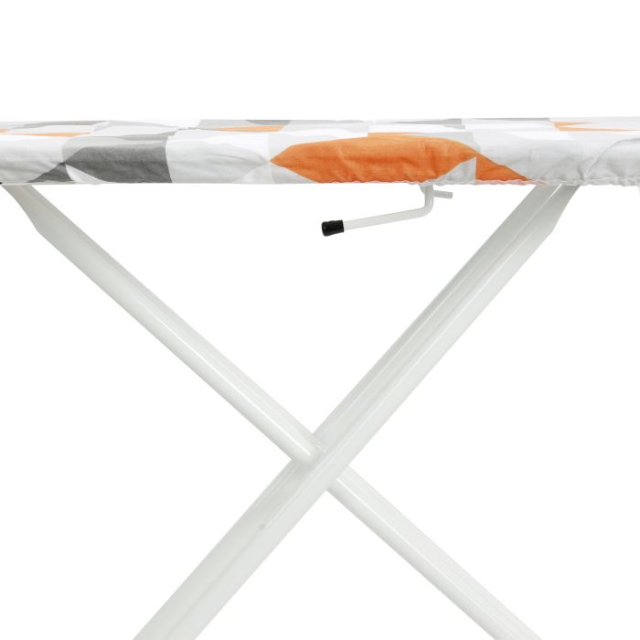Angelo Ironing Board, Adjustable Height Board, RF10090 | Durable Heat Resistant Cotton Cover with 8mm Foam Pad for Large Size | Foldable Design | Non Slip Feet