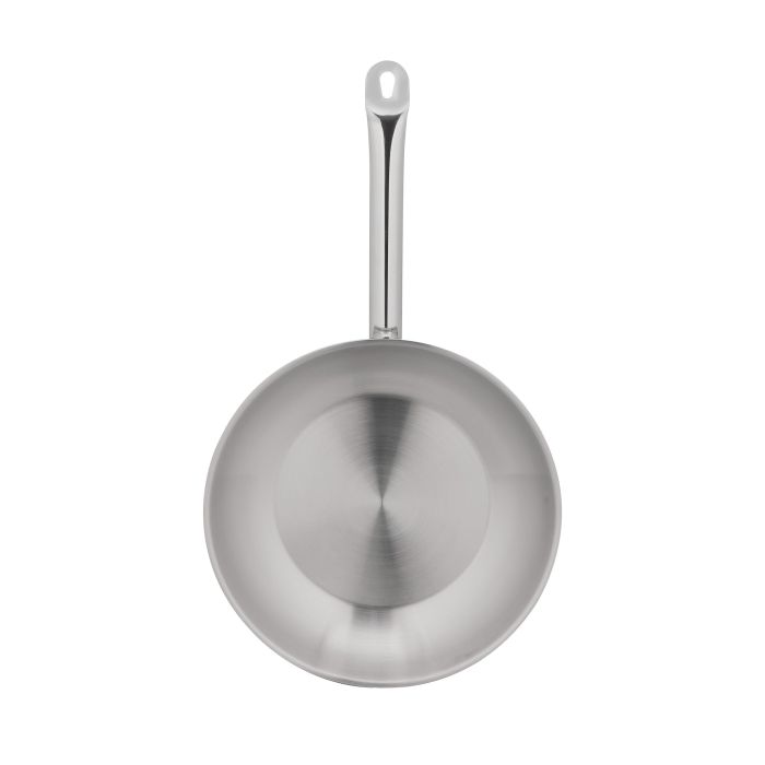 24cm Stainless Steel Fry Pan, Strong Handle, RF10130 | Encapsulated Aluminium Middle Layer | 3-Layer Thick Base | Compatible with Induction, Hot Plate, Halogen, Gas