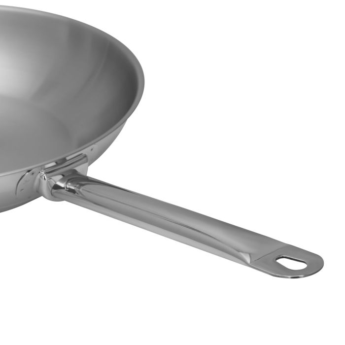 24cm Stainless Steel Fry Pan, Strong Handle, RF10130 | Encapsulated Aluminium Middle Layer | 3-Layer Thick Base | Compatible with Induction, Hot Plate, Halogen, Gas