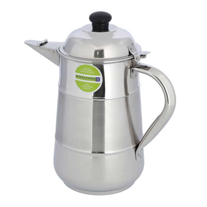 Milk Jug, Stainless Steel Two Toned Body, 2L, RF10157 | Spill Proof Lid & Pouring | Bakelite Knob & Heat Resistant Handle | Perfect Water Camping, Hiking & More, Milk Jug with Handle