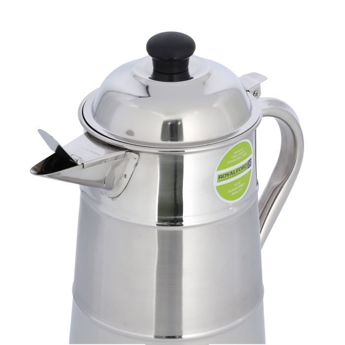 Milk Jug, Stainless Steel Two Toned Body, 2L, RF10157 | Spill Proof Lid & Pouring | Bakelite Knob & Heat Resistant Handle | Perfect Water Camping, Hiking & More, Milk Jug with Handle