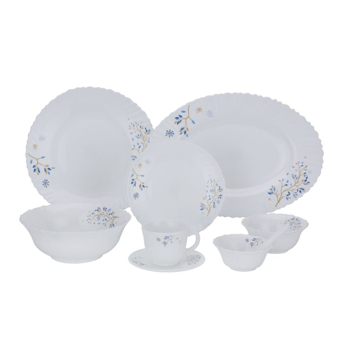 50 Pcs Opalware Dinner Set, RF10202 | Assorted Design | Lightweight, Beautiful Design Opal Dishes Sets Service for 6
