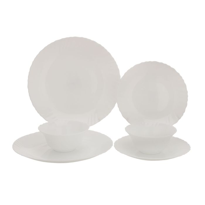 Opal Wear Dinner Set, 12pc, Beautiful Elegant Design, RF10287 | Dishwasher Safe/Freezer Safe | Ideal for Family Meals and Casual Gatherings Etc