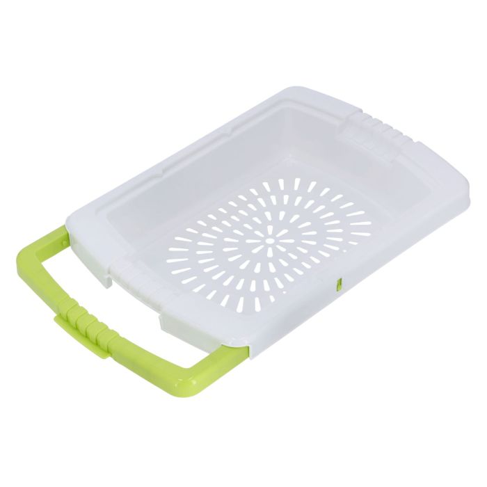 Multi-Functional Chopping Board, PP Material, RF10334 | Storage Tray & Washing/Draining Basket | Portable Design | Adjustable Length | Multifunctional Kitchen Vegetable Washing Basket