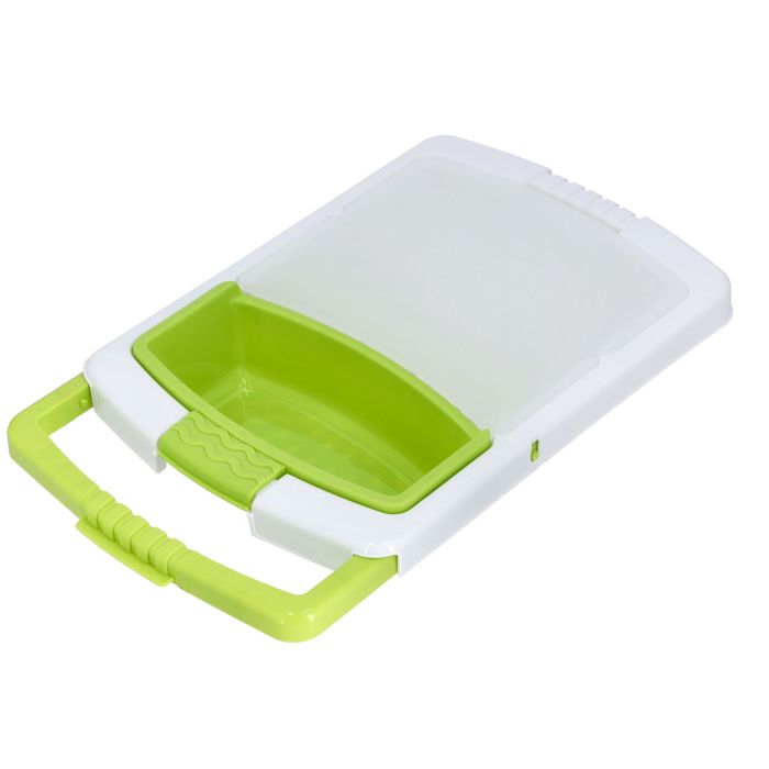 Multi-Functional Chopping Board, PP Material, RF10334 | Storage Tray & Washing/Draining Basket | Portable Design | Adjustable Length | Multifunctional Kitchen Vegetable Washing Basket