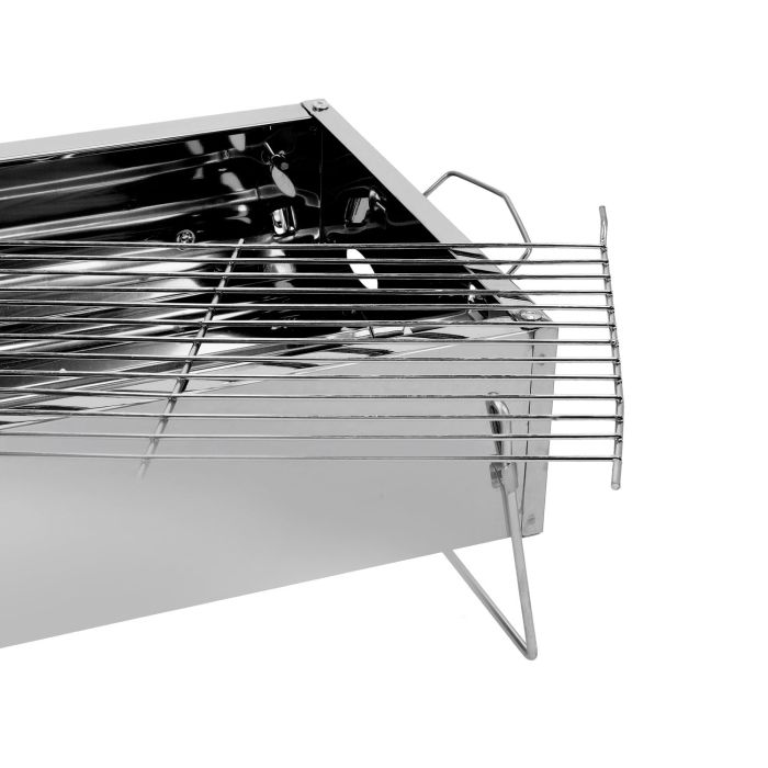Barbecue Stand with Grill, Quality Material, RF10361 | Durable Stainless-Steel Construction | Portable Folding Charcoal BBQ Grill for Outdoor Picnic Garden Terrace Camping