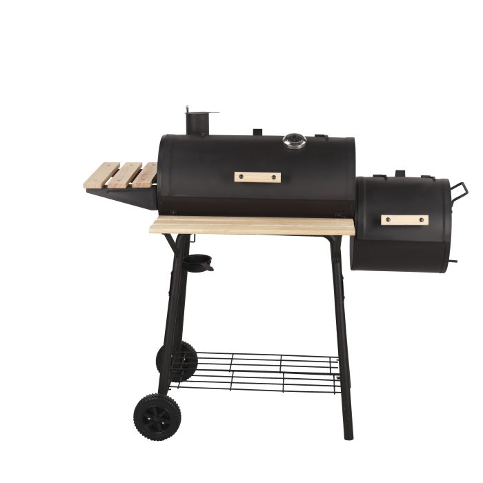 Barbecue Stand with Grill, Durable Iron Construction RF10370 | Barbecue Grills with Wind Shield & Wheels | Ideal for Camping, Backyard, Patio, Balcony Family Party