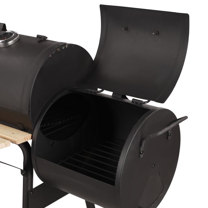 Barbecue Stand with Grill, Durable Iron Construction RF10370 | Barbecue Grills with Wind Shield & Wheels | Ideal for Camping, Backyard, Patio, Balcony Family Party