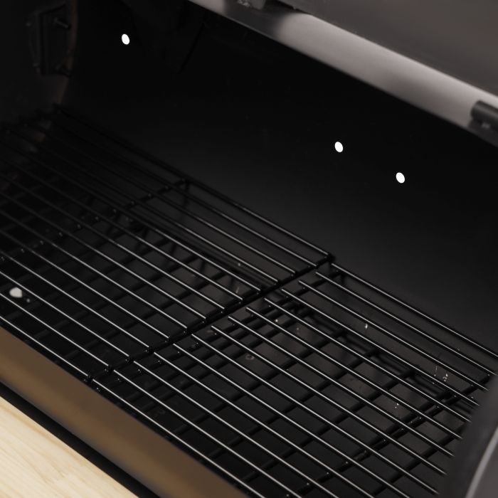 Barbecue Stand with Grill, Durable Iron Construction RF10370 | Barbecue Grills with Wind Shield & Wheels | Ideal for Camping, Backyard, Patio, Balcony Family Party