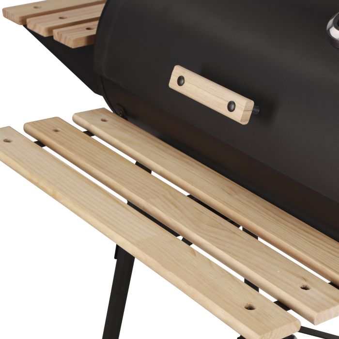 Barbecue Stand with Grill, Durable Iron Construction RF10370 | Barbecue Grills with Wind Shield & Wheels | Ideal for Camping, Backyard, Patio, Balcony Family Party