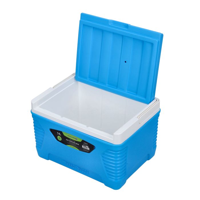 Insulated Ice Cooler Box, 14L Portable Ice Chest, RF10478 | 3 Layer PP-PU-HDPE | Premium Quality Polymer | Thermal Insulation | Camping Cooler Ice Box for BBQs, Outdoor Activities