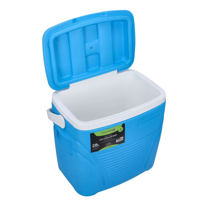 Insulated Ice Cooler Box, 28L Portable Ice Chest, RF10481 | 3 Layer PP-PU-HDPE | Premium Quality Polymer | Thermal Insulation | Camping Cooler Ice Box for BBQs, Outdoor Activities
