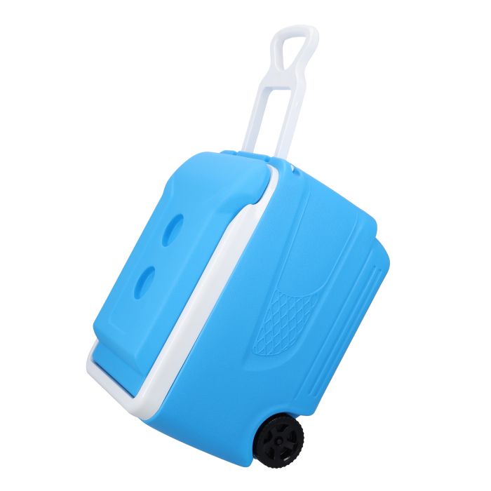 Insulated Ice Cooler Box, 45L Portable Ice Chest, RF10482 | 3 Layer PP-PU-HDPE | Premium Quality Polymer | Thermal Insulation | Ice Cooler with Wheels & Handle