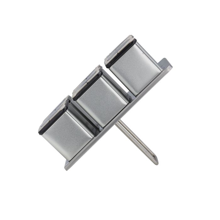 Spice Rack Set, Six 100ml Jars with Stand, RF10522 | 6-in-1 Masala Rack Set/ Condiment Set/ Spice Container | Store Spices, Salt, Sugar, Coffee Powder, Etc