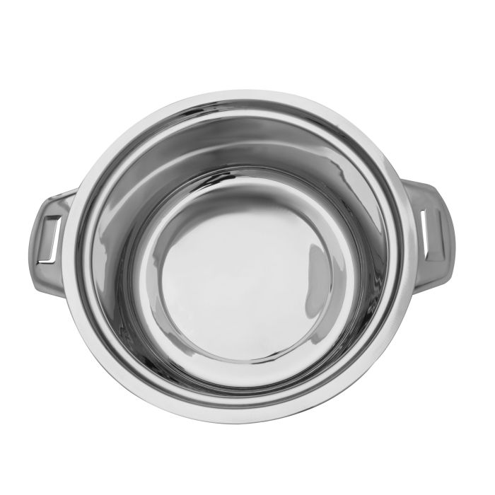 Galaxy Double Wall Stainless Steel Hot Pot, 1500ml, RF10541 | Firm Twist Lock | Strong Handles with Heavy-Duty Rivets | Steel Serving Pot, Chapati Storage Box, Roti Serving Pot