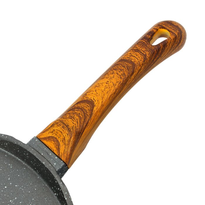 Flat Griddle Tawa, Granite Coated Aluminium, RF10766 | 5 Layer Construction | Strong Wood-finish Bakelite Handle | Compatible with Gas, Hot Plate, Halogen, Ceramic