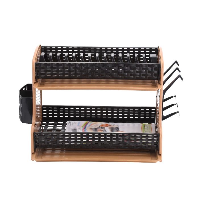 Royalford Galaxy 2 Layer Rattan Dish Rack