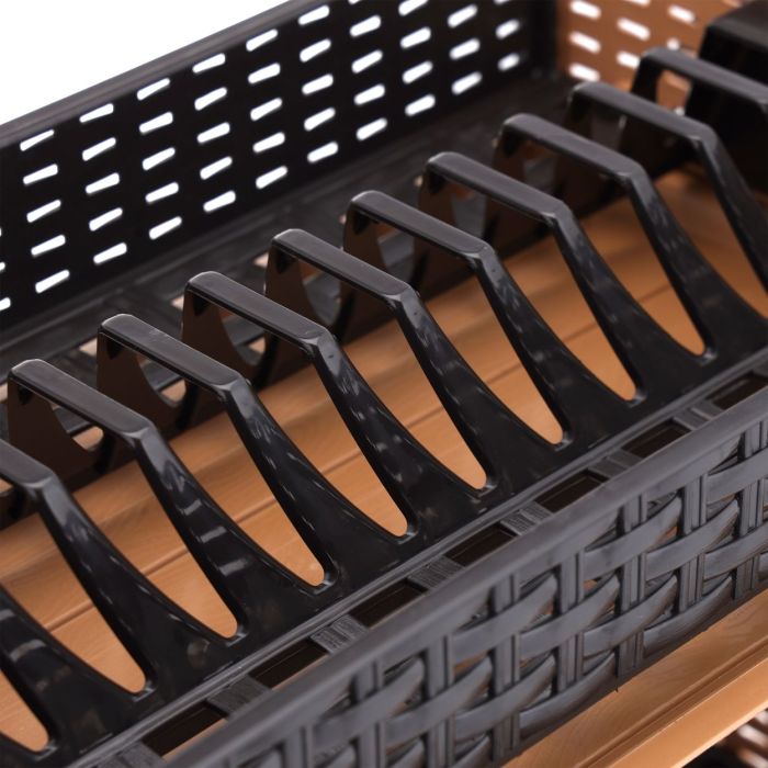 Royalford Galaxy 2 Layer Rattan Dish Rack