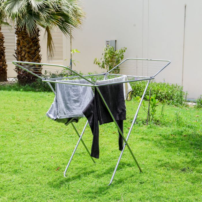 Cloth Dryer, Rust Proof, Iron Wire & Frame, RF10877 | Metal Drying Rack | Multifunctional Air Dryer Ideal for Indoor/Outdoor | Easy Store & Folding Clothes Dryer