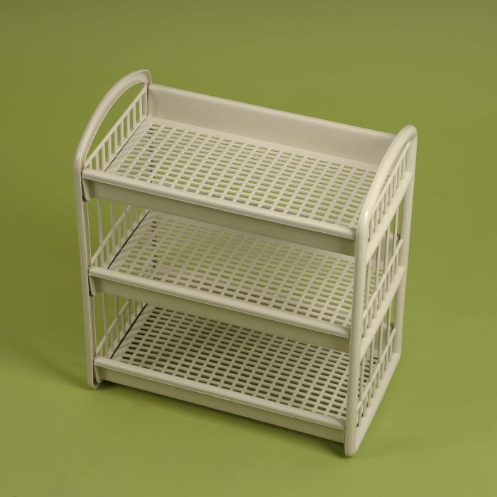 Royalford 3-Layer Storage Shelf- RF10885| Plastic Storage Rack| Multi-Purpose Storage Rack| Stand for Fruits, Vegetables, Containers, Toiletries, etc.| Storage Shelf for Home, Office and Kitchen