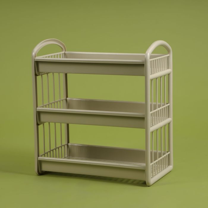 Royalford 3-Layer Storage Shelf- RF10885| Plastic Storage Rack| Multi-Purpose Storage Rack| Stand for Fruits, Vegetables, Containers, Toiletries, etc.| Storage Shelf for Home, Office and Kitchen