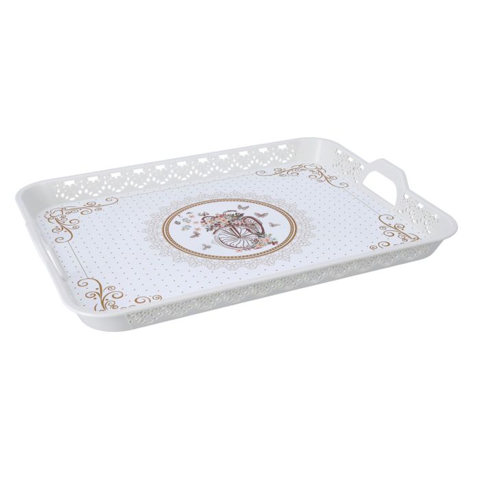 Rectangular Oya Tray, Breakfast & Cereal Tray, RF10920 | Ideal for Home & Restaurant | Long Lasting & Lightweight | Elegant Design | Premium Plasticware | BPA-free & Odourless