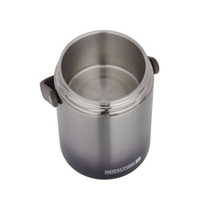 Double Wall Lunch Box, Vacuum Insulated Tiffin Box, RF10985 | Vacuum Insulated Food Jar with 2 SS Containers | Keeping Hot Food Hot & Cold Food Cold for Hours | PP Handle