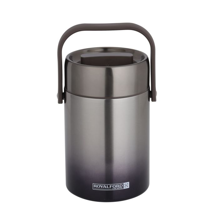 Double Wall Lunch Box, Vacuum Insulated Tiffin Box, RF10985 | Vacuum Insulated Food Jar with 2 SS Containers | Keeping Hot Food Hot & Cold Food Cold for Hours | PP Handle